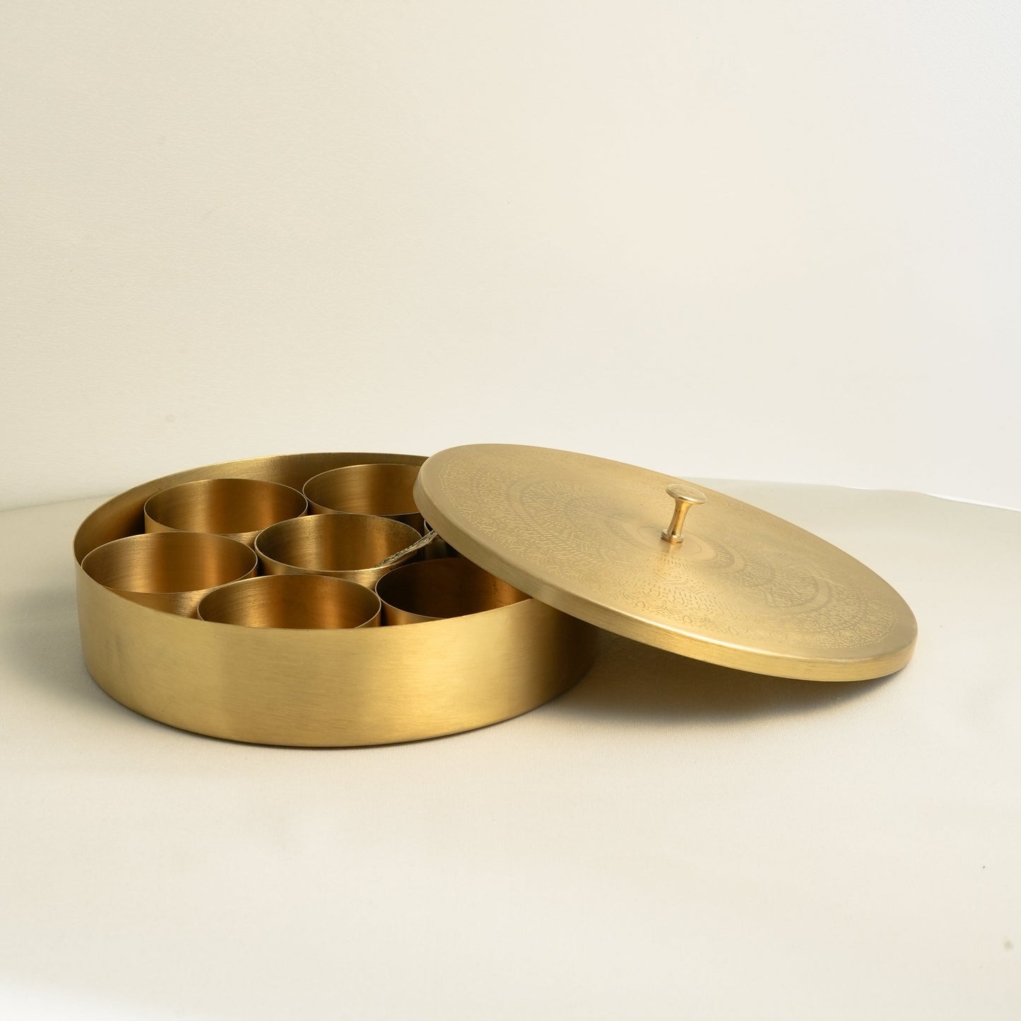 BRASS MASALA BOX/ MASALA DHANI