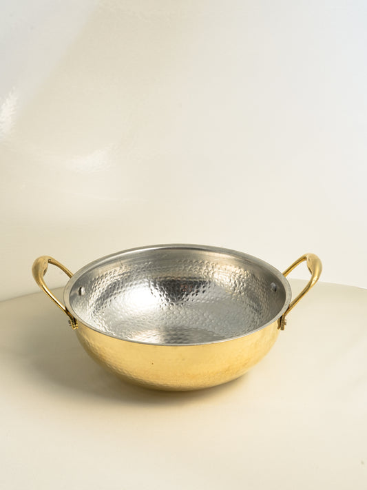 BRASS LID KADHAI