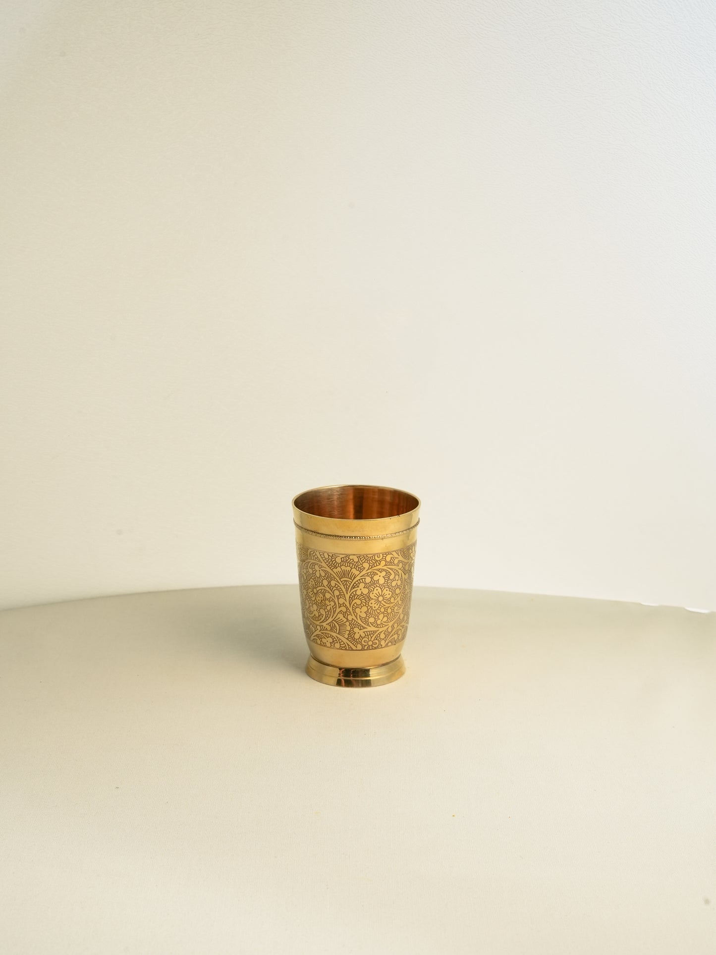 BRASS VINTAGE GLASS