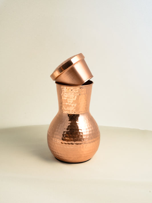 COPPER HAMMERED JUG