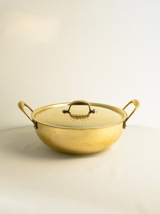 BRASS LID KADHAI