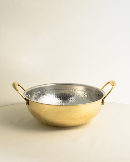 BRASS LID KADHAI
