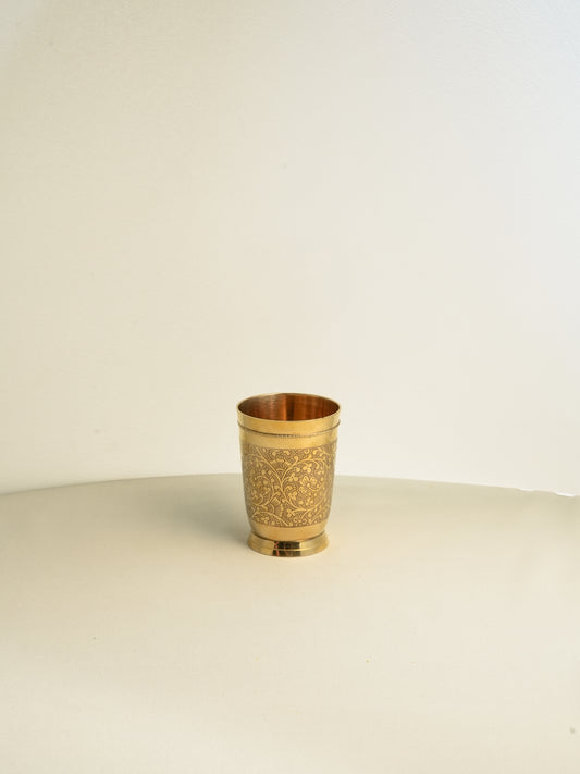 BRASS VINTAGE GLASS