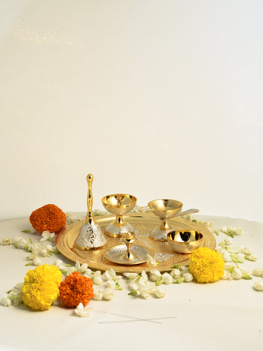 BRASS POOJA SET